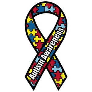 Autism Ribbon Magnet - Large