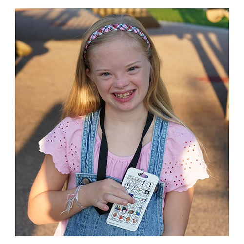 Handy Talker Communication Card with Girl