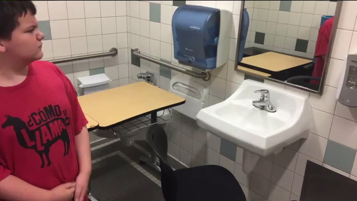 A Middle School Student with Autism Has Been Given a Desk In a Bathroom!
